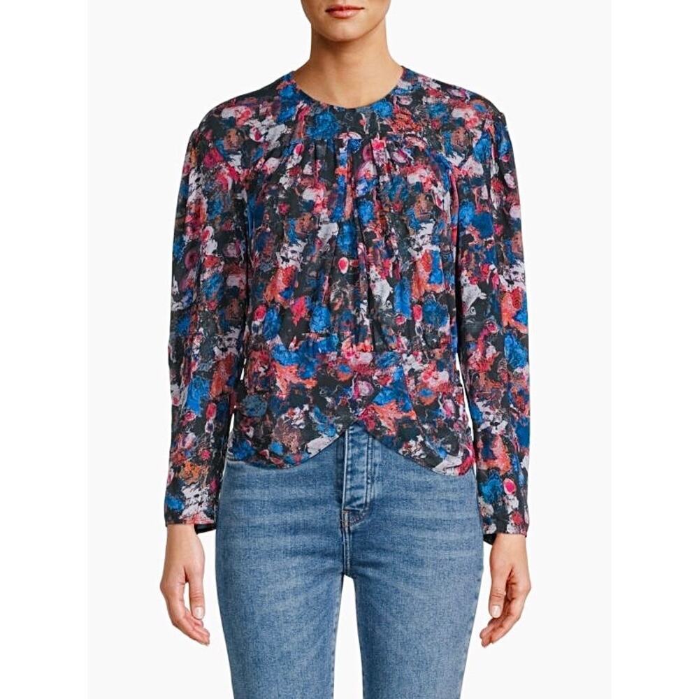 IRO Wolnie Printedā Tulip-Hem Top Womenās Size 36 (6)